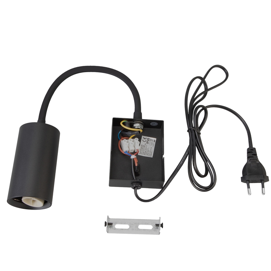 Brilagi - Applique murale flexible SELE avec interrupteur intégré, 1xGU10/30W/230V, noire