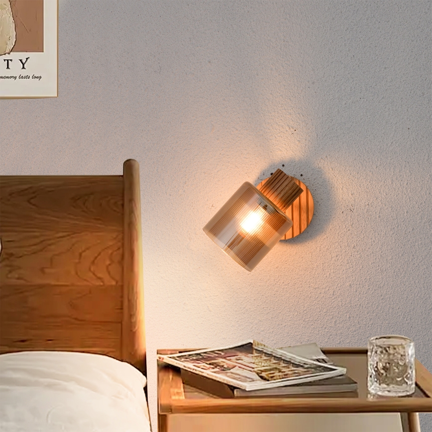 Brilagi - Applique murale HYGGE 1xE14/15W/230V bois/fumé
