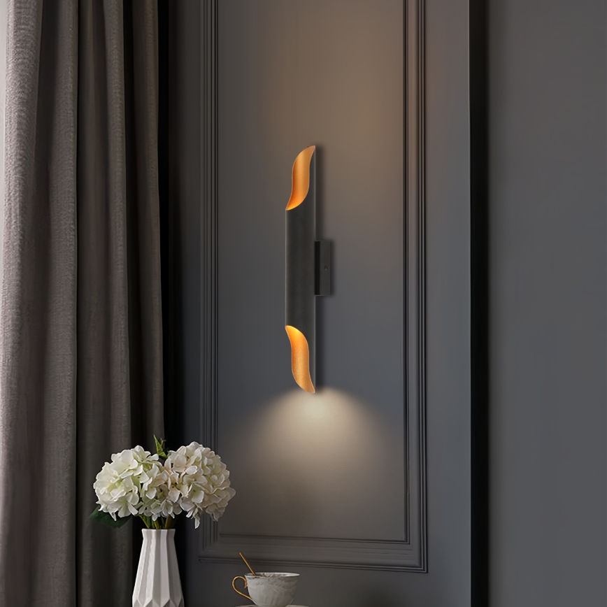 Brilagi - Applique murale KALMAR 2xE27/40W/230V noire/bronze