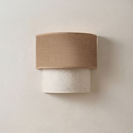Brilagi - Applique murale LED BOHO ECO 1xE27/10W/230V beige/crème