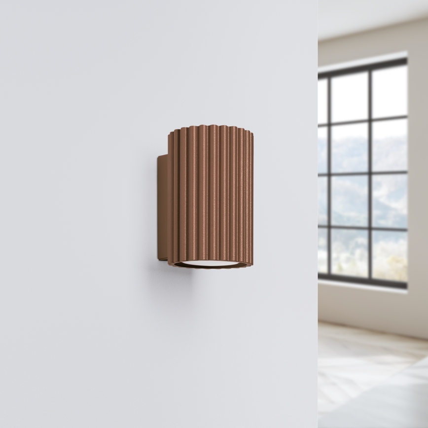 Brilagi - Applique murale LED CRESTO 1xGU10/10W/230V 10 cm marron