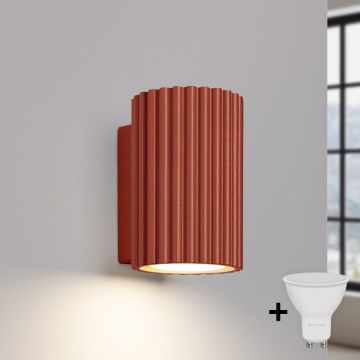 Brilagi - Applique murale LED CRESTO 1xGU10/10W/230V 10 cm rouge
