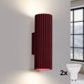 Brilagi - Applique murale LED CRESTO 2x GU10 / 10 W / 230 V, 20 cm, bordeaux