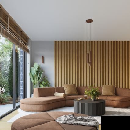 Brilagi - Applique murale LED CRESTO 2xGU10/10W/230V 20 cm brune