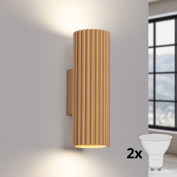 Brilagi - Applique murale LED CRESTO 2xGU10/10W/230V 20 cm dorée