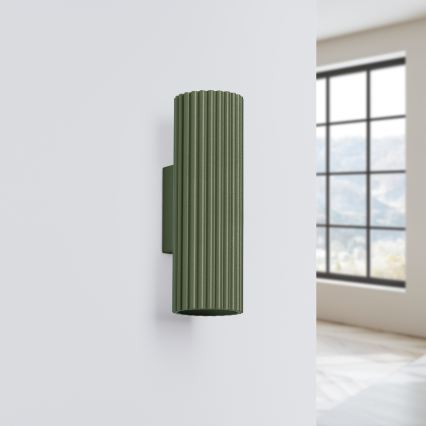 Brilagi - Applique murale LED CRESTO 2xGU10/10W/230V 20 cm verte