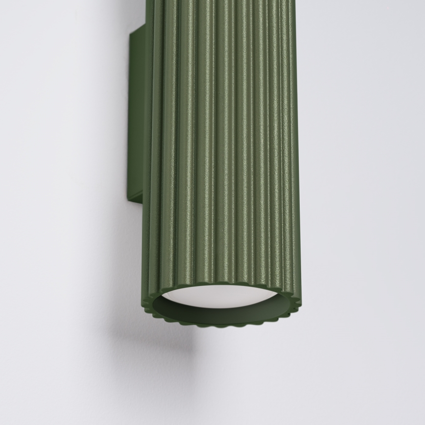Brilagi - Applique murale LED CRESTO 2xGU10/10W/230V 20 cm verte