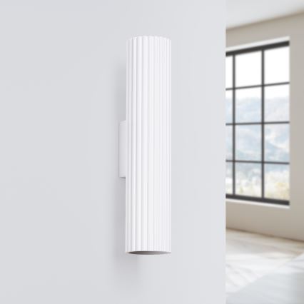 Brilagi - Applique murale LED CRESTO 2xGU10/10W/230V 30 cm blanche
