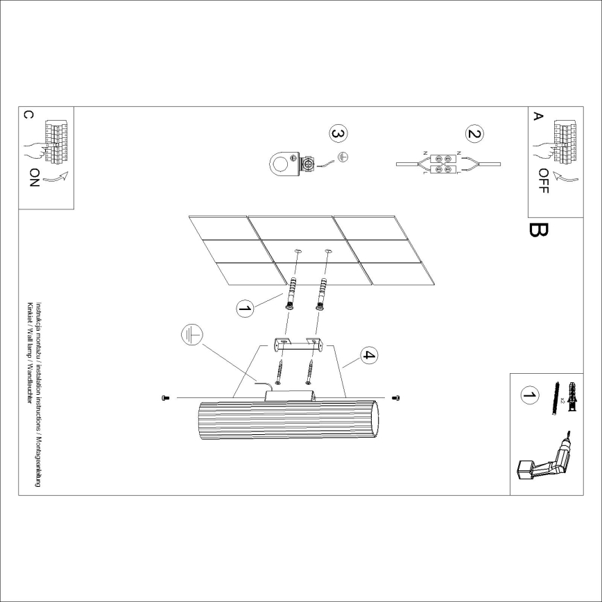 Brilagi - Applique murale LED CRESTO 2xGU10/10W/230V 30 cm crème