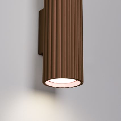 Brilagi - Applique murale LED CRESTO 2xGU10/10W/230V 30 cm marron