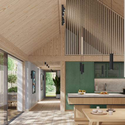 Brilagi - Applique murale LED CRESTO 2xGU10/10W/230V 30 cm noire