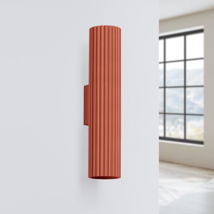 Brilagi - Applique murale LED CRESTO 2xGU10/10W/230V 30 cm rouge