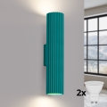 Brilagi - Applique murale LED CRESTO 2xGU10/10W/230V 30 cm turquoise