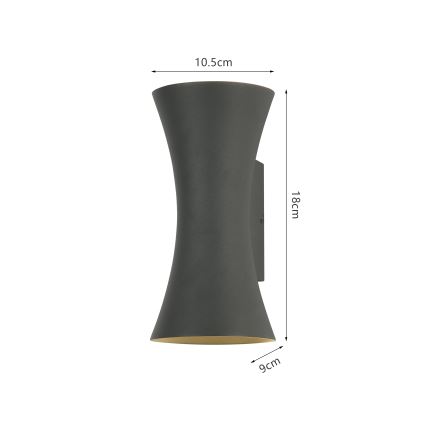 Brilagi - Applique murale LED d'extérieur BICON LED/10W/230V anthracite IP44