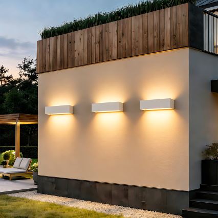 Brilagi - Applique murale LED d'extérieur DONNANI LED/12W/230V 30 cm blanche IP44