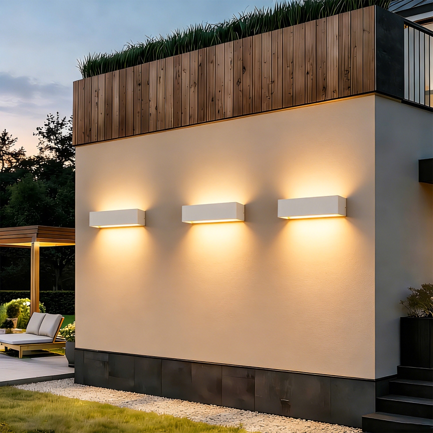 Brilagi - Applique murale LED d'extérieur DONNANI LED/12W/230V 30 cm blanche IP44