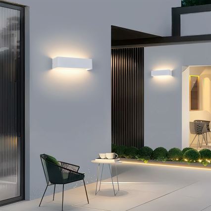 Brilagi - Applique murale LED d'extérieur DONNANI LED/12W/230V 30 cm blanche IP44