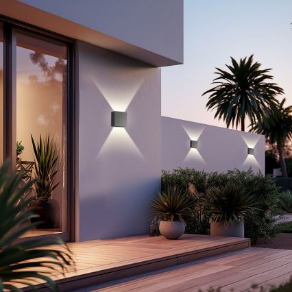Brilagi - Applique murale LED d'extérieur DOUBLERAY LED/4W/230V anthracite IP65
