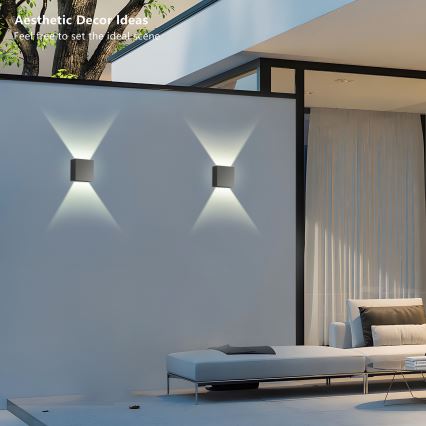 Brilagi - Applique murale LED d'extérieur DOUBLERAY LED/4W/230V anthracite IP65