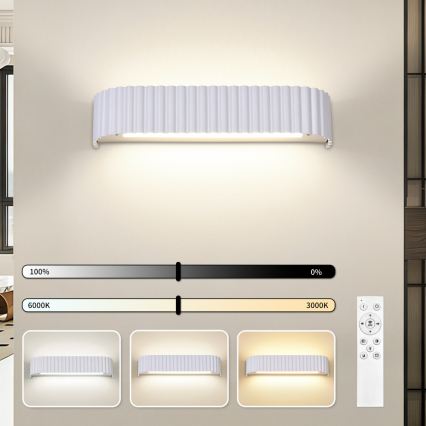 Brilagi - Applique murale LED dimmable FALCON MODERN LED/14W/230V 3000-6000K 40 cm blanche + télécommande
