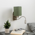 Brilagi - Applique murale LED flexible NUBILA 1xE27/25W/230V + LED/3W chrome mat/vert