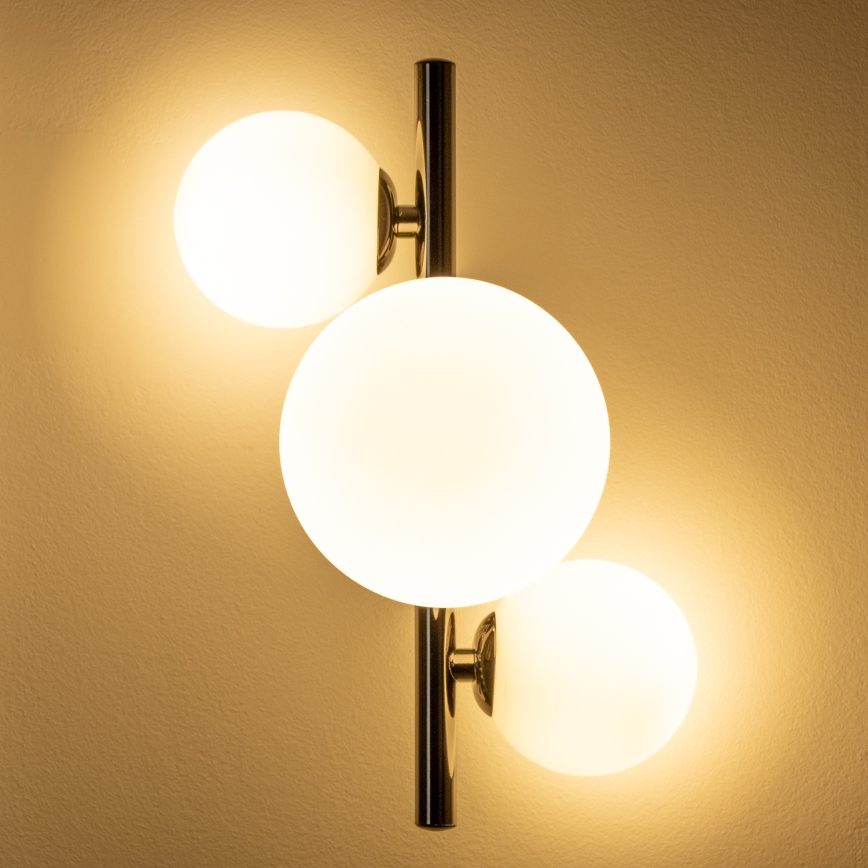 Brilagi - Applique murale LED MILLA 3xG9/3W/230V noir chromé/blanc