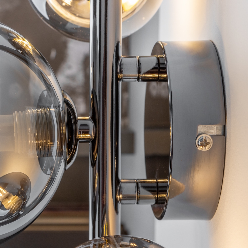 Brilagi - Applique murale LED MILLA 3xG9/3W/230V noir chromé/fumé