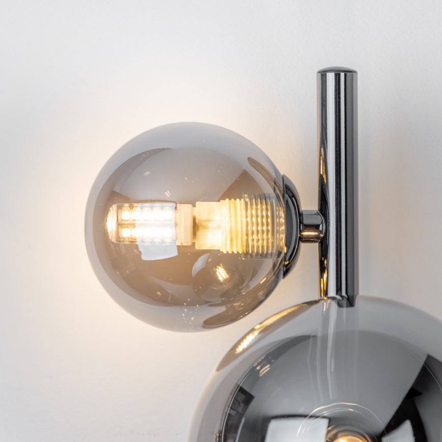 Brilagi - Applique murale LED MILLA 3xG9/3W/230V noir chromé/fumé