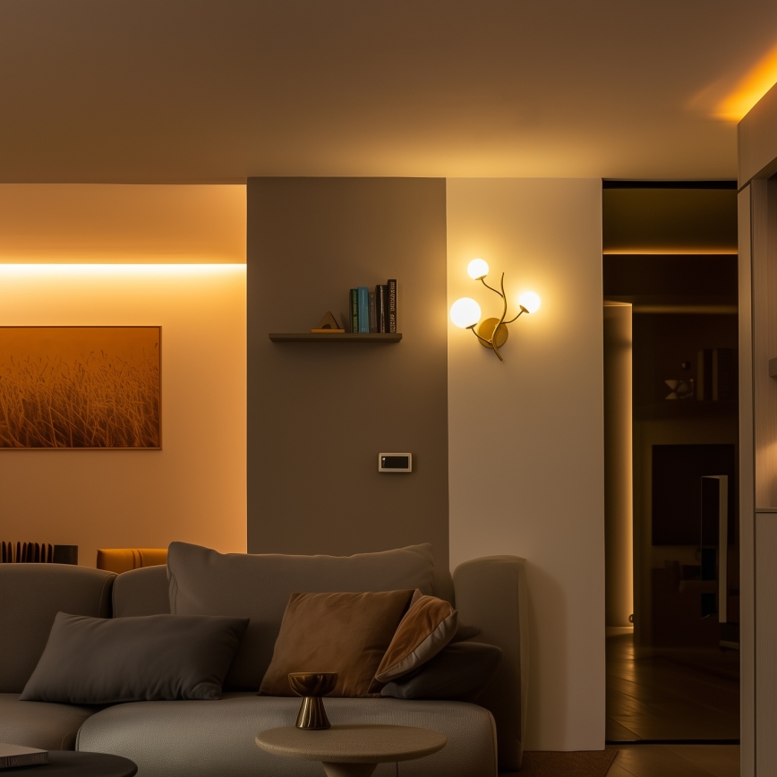 Brilagi - Applique murale LED MISTEL 3xG9/3W/230V doré/blanc