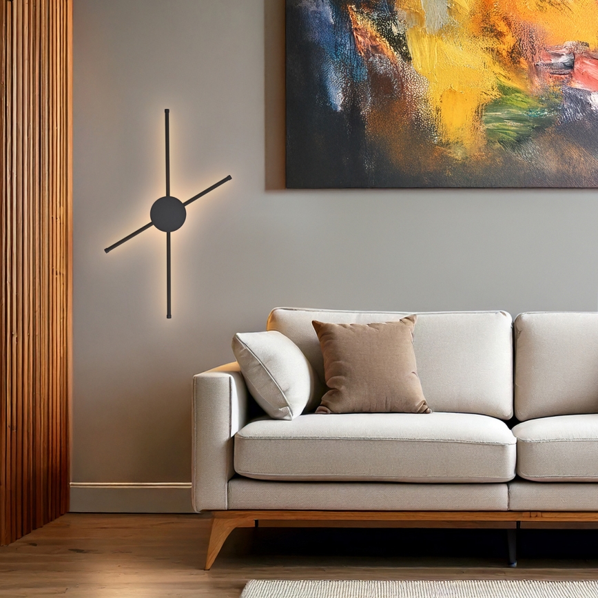 Brilagi - Applique murale LUGO QUATTRO LED/16W/230V noir