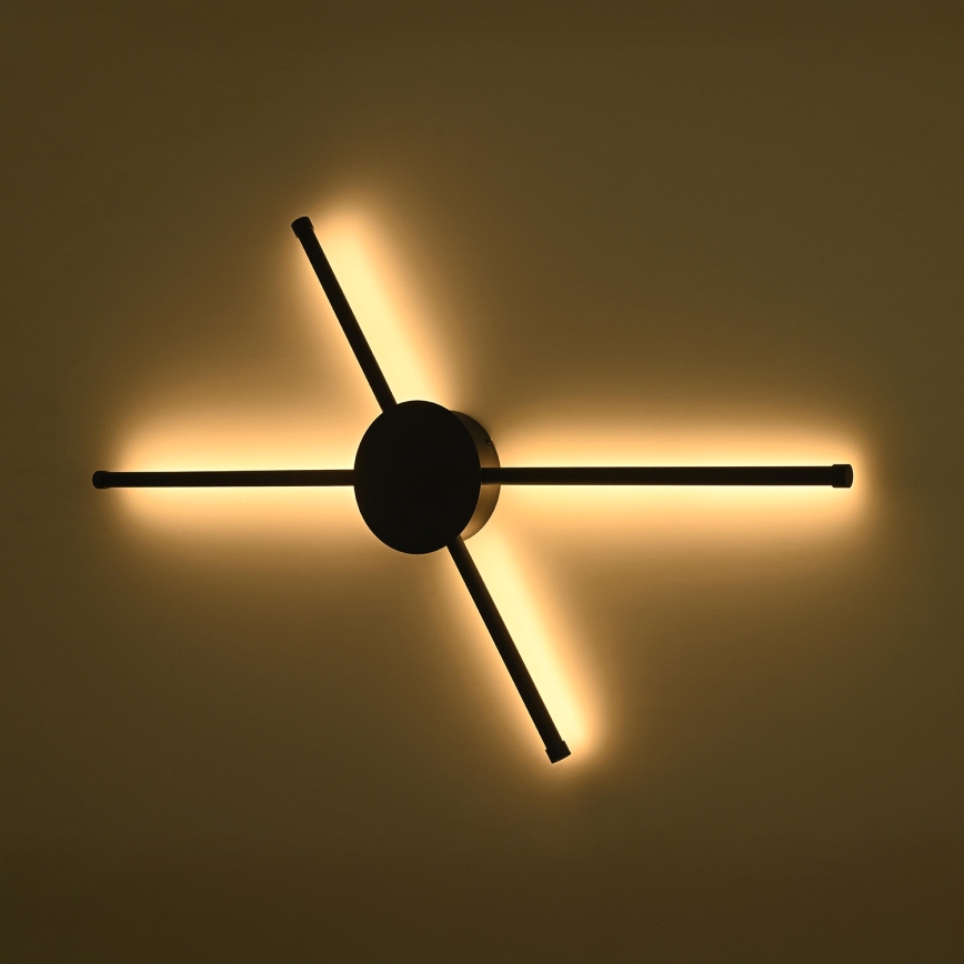 Brilagi - Applique murale LUGO QUATTRO LED/16W/230V noir