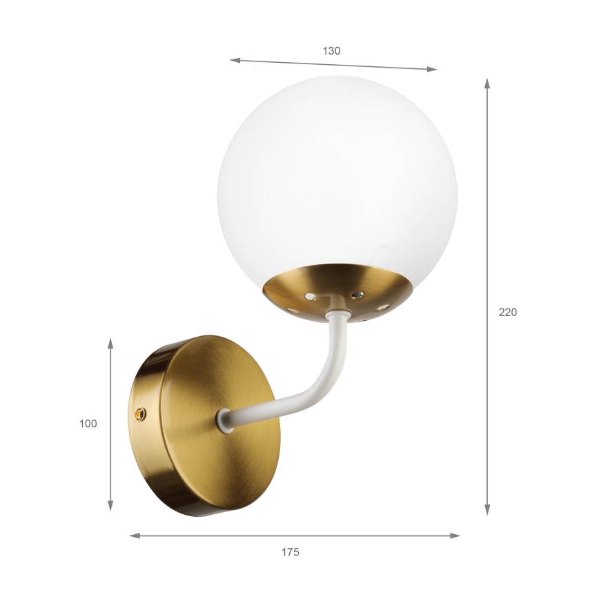 Brilagi - Applique murale MALIVA 1xE14/15W/230V dorée/blanche