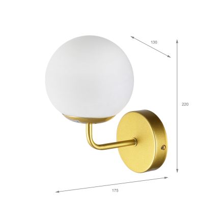 Brilagi - Applique murale MALIVA 1xE14/15W/230V dorée/blanche