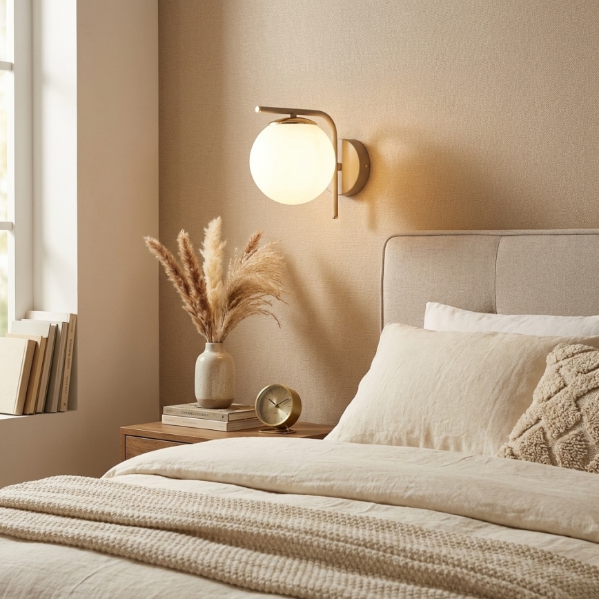 Brilagi - Applique murale MILO ECRU 1xE27/60W/230V beige/dorée