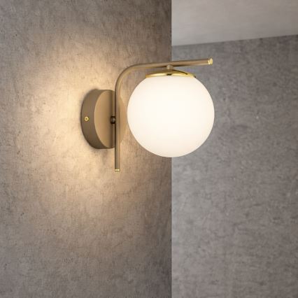 Brilagi - Applique murale MILO ECRU 1xE27/60W/230V beige/dorée