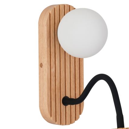 Brilagi - Applique murale MODERN WOOD 1xG9/5W/230V + 1xGU10/8W en bois