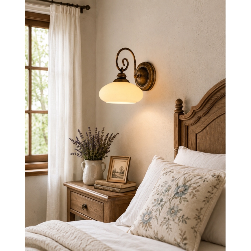 Brilagi - Applique murale MOLLERO 1xE27/15W/230V bronze/patine