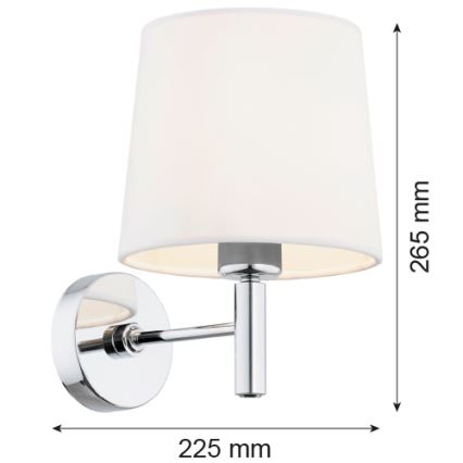Brilagi - Applique murale MONTE 1xE27/15W/230V crème/chrome brillant