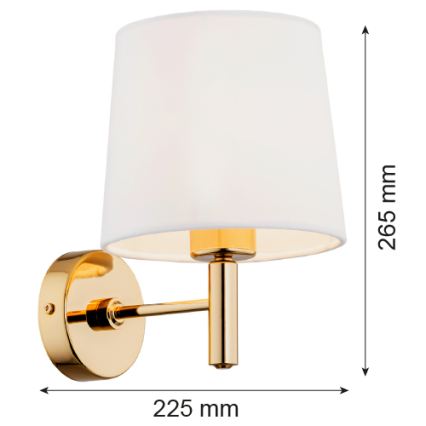Brilagi - Applique murale MONTE 1xE27/60W/230V crème/doré