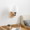 Brilagi - Applique murale NUBILA WOOD 1xE27/25W/230V chêne/blanc