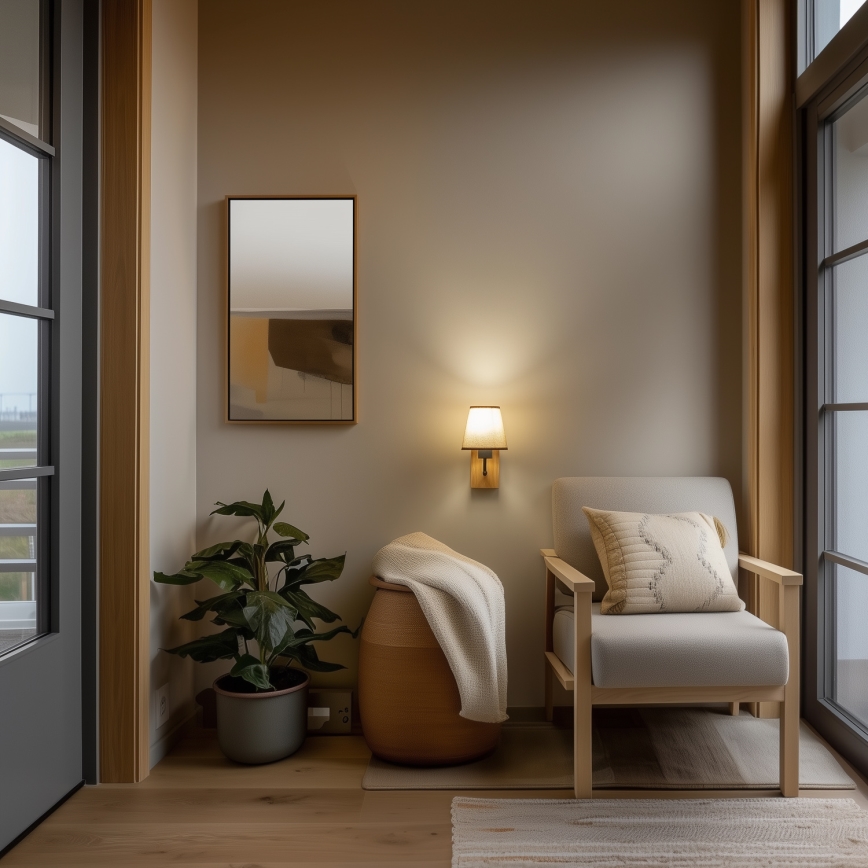 Brilagi - Applique murale NUBILA WOOD 1xE27/25W/230V chêne/marron