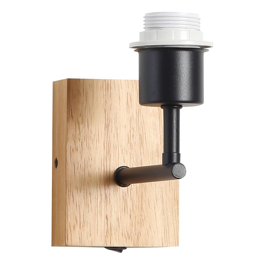 Brilagi - Applique murale NUBILA WOOD 1xE27/25W/230V chêne/noir/orange