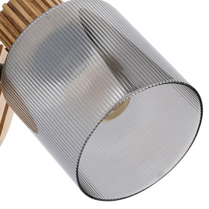 Brilagi - Applique murale orientable HYGGE 1xE14/15W/230V hévéa/fumé