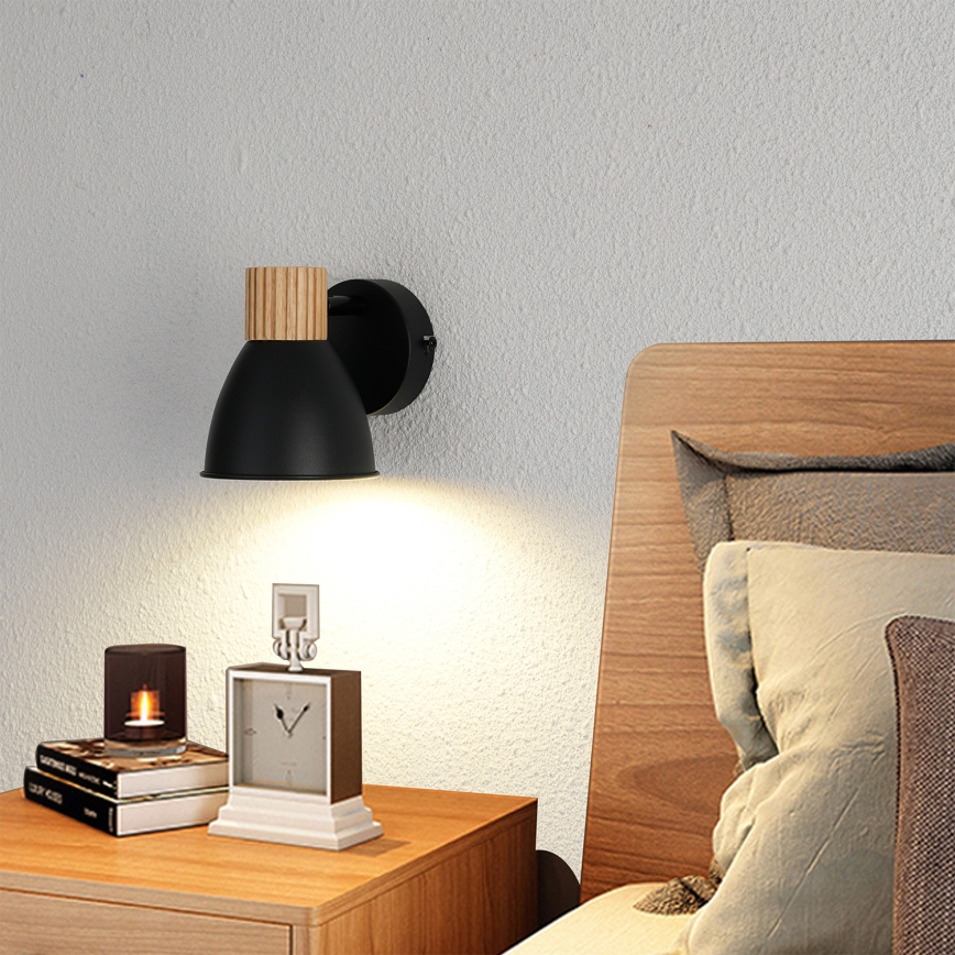 Brilagi - Applique murale orientable ODENSE 1xE14/10W/230V bois/noir