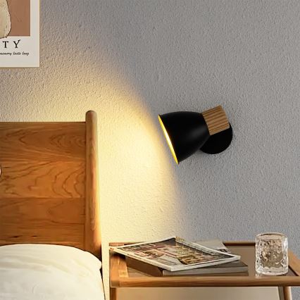 Brilagi - Applique murale orientable ODENSE 1xE14/10W/230V bois/noir