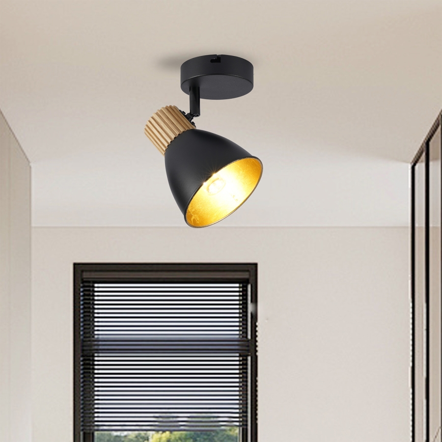 Brilagi - Applique murale orientable ODENSE 1xE14/10W/230V hévéa/noir