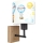 Brilagi - Applique murale pour enfant BOBO WOOD 1xE27/25W/230V chêne/noir/blanc/motifs animaux
