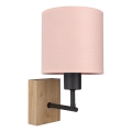 Brilagi - Applique murale pour enfant BOBO WOOD 1xE27/25W/230V chêne/noir/rose