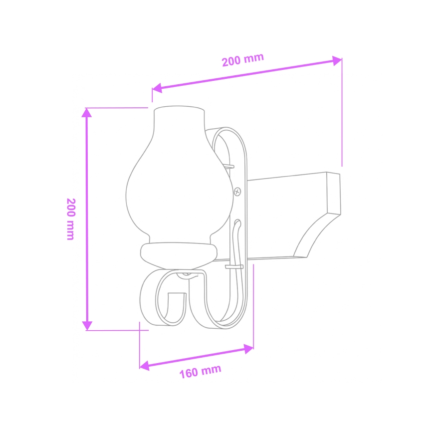 Brilagi - Applique murale QUEEN 1xE14/40W/230V hêtre