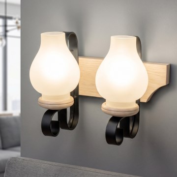 Brilagi - Applique murale QUEEN 2xE14/40W/230V chêne